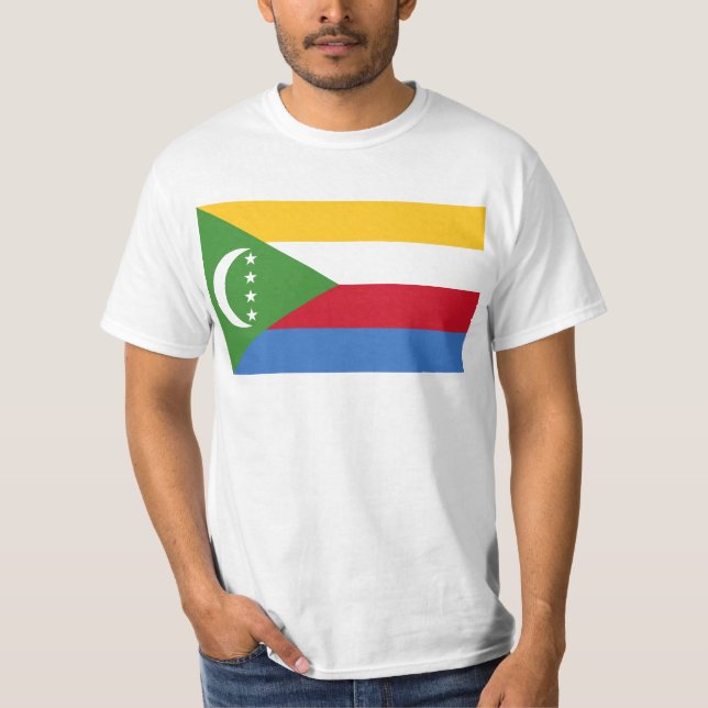 T-shirt Drapeau kilomètre des Comores (Devant)