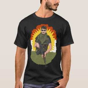 T-shirt Drapeau kurde de la résistance du Kurdistan.