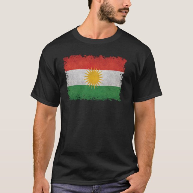 T-shirt Drapeau kurde du Kurdistan (Devant)