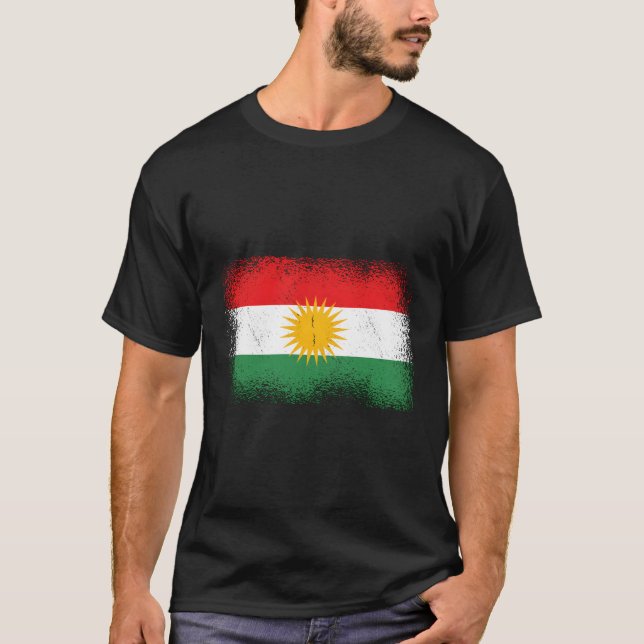 T-shirt Drapeau kurde Kurdistan (Devant)
