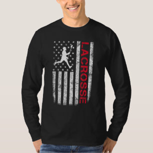 T-shirt Drapeau Lacrosse Usa Hommes Femmes Garçons Filles
