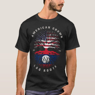 T-shirt Drapeau laotien des racines laotiennes américaines