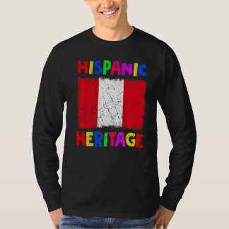 T-shirt Drapeau Latina Pérou Mois du patrimoine hispanique
