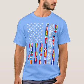 T-shirt Drapeau latino-américain Mois du patrimoine hispan