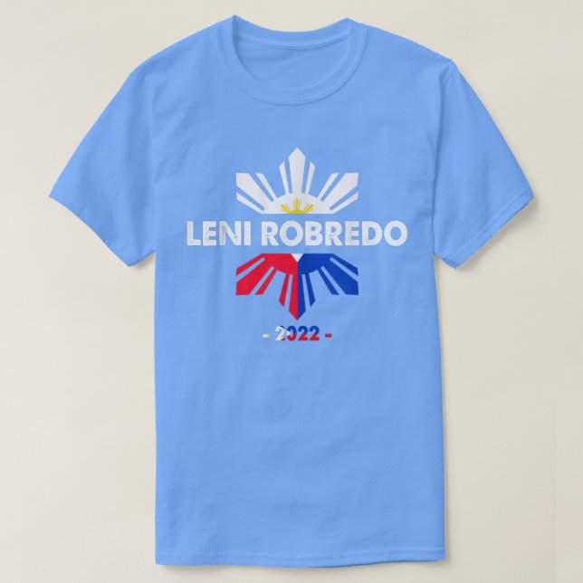 T-shirt Drapeau Leni Robredo 2022 Philippine Kakampink Len (Design devant)