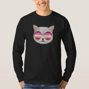 T-shirt Drapeau lesbien Chat Orange Rose Lesbian Pride