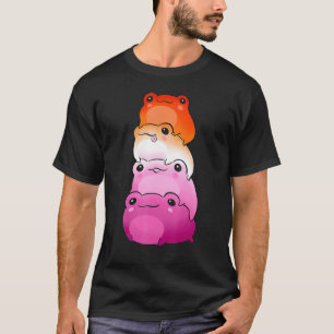 T-shirt Drapeau lesbienne Couleur grenouille Subtle Lgbtq