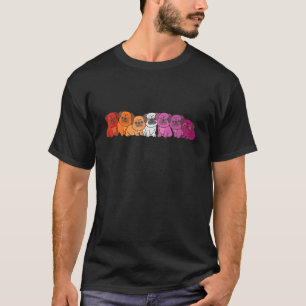 T-shirt Drapeau Lesbienne Fierté Lgbtq Chiens Pug Lesbienn
