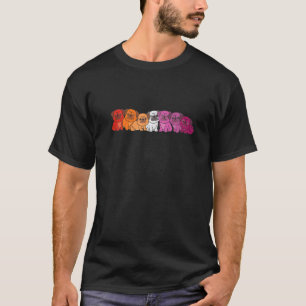 T-shirt Drapeau Lesbienne Fierté Lgbtq Chiens Pug Lesbienn