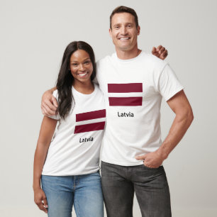 T-shirt Drapeau Lettonie