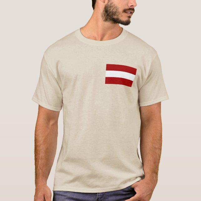 T-shirt Drapeau Lettonie (Devant)