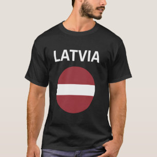 T-shirt Drapeau Lettonie Moderne