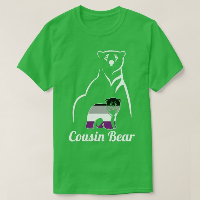 T-shirt Drapeau LGBT Aexuel Cousin Bear Ace Pride (Design devant)