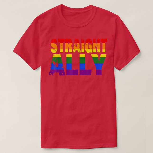 T-shirt Drapeau LGBT Ally droit LGBTQ Gay pride arc-en-cie (Design devant)