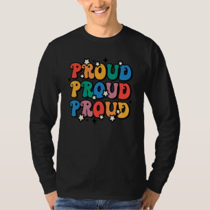 T-shirt Drapeau Lgbt Arc-en-ciel Fier Rétro Gay Lesbienne