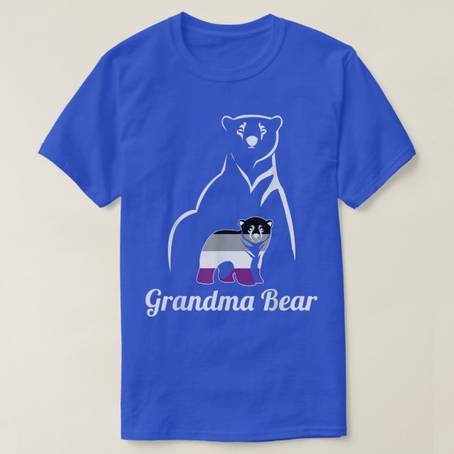 T-shirt Drapeau LGBT Aseual Grand-mère Bear Ace Pride  (Design devant)