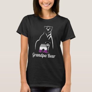 T-shirt Drapeau Lgbt Asexué Grandpa Bear Ace Pride