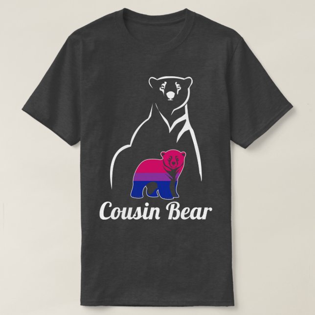 T-shirt Drapeau LGBT Bisexual Cousin Bear Bi Pride (Design devant)