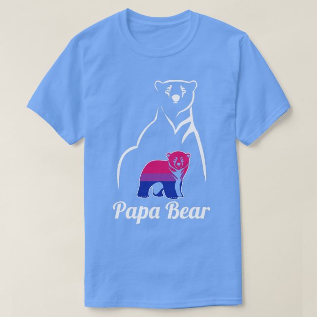 T-shirt Drapeau LGBT Bisexual Papa Bear Bi Pride (Design devant)