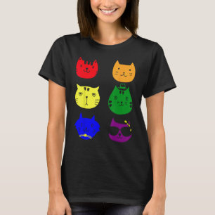 T-shirt Drapeau LGBT Chat Gay pride Transgenre Rainbow Les