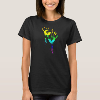 T-shirt Drapeau Lgbt Chemise arc-en-ciel Pride Lgbt Mains