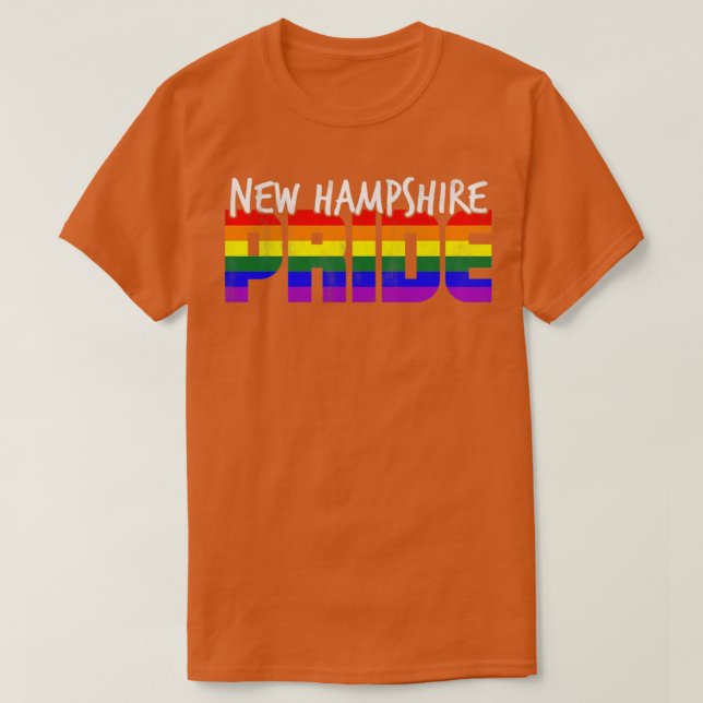 T-shirt Drapeau LGBT de la Fierté du New Hampshire (Design devant)