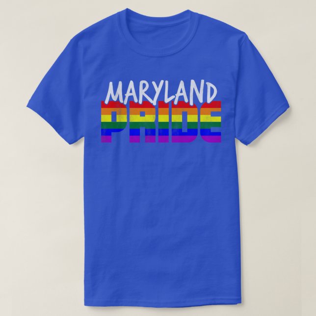 T-shirt Drapeau LGBT de Maryland Pride (Design devant)