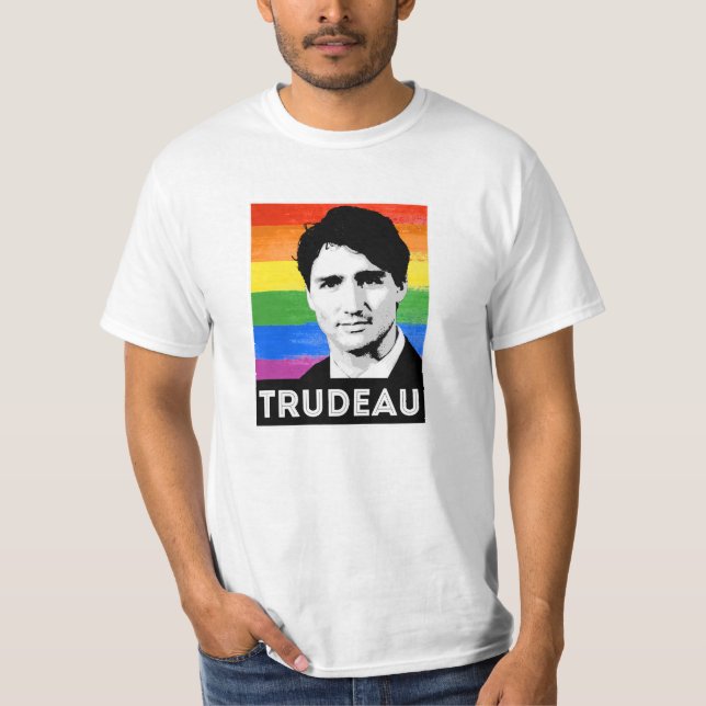 T-shirt Drapeau LGBT de Trudeau (Devant)