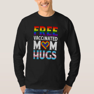 T-shirt Drapeau Lgbt Fier Maman Libre Maman Hugs Gay Lesbi