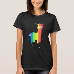 T-shirt Drapeau Lgbt Lama Gay Lesbienne Arc-en-ciel