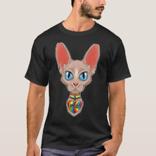 T-shirt Drapeau Lgbtq I Drapeau Gay pride I Sphynx Chat