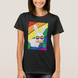 T-shirt Drapeau Lgbtq Mois Gay pride Rainbow Rabbit Avec L