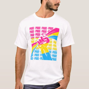 T-shirt Drapeau LGBTQ Pansexual Pride Pointe Pansexualité