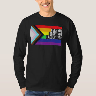 T-shirt Drapeau Lgbtqia Je Vous Vois Je Vous Aime Je Vous