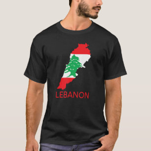 T-shirt Drapeau Liban Cèdre Arbre Beyrouth Arabe Libanais