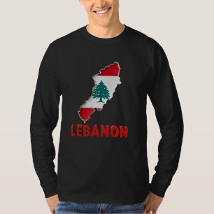 T-shirt Drapeau Liban Cèdre Arbre Beyrouth Arabe Libanais