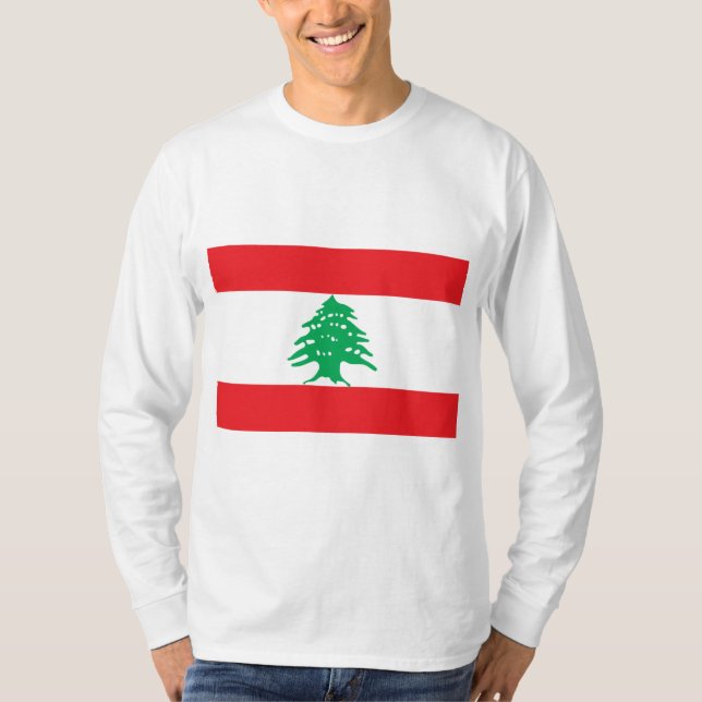 T-shirt Drapeau libanais (Drapeau libanais) (Devant)