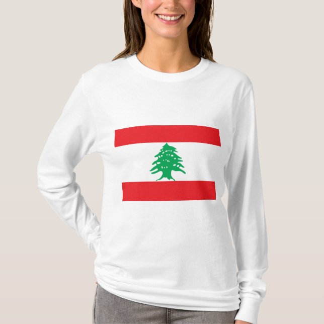 T-shirt Drapeau libanais (Drapeau libanais) (Devant)