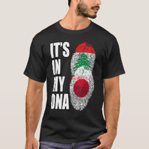 T-shirt Drapeau Libanais Et Japonais Du Patrimoine De L'Ad
