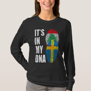 T-shirt Drapeau Libanais Et Suédois Du Patrimoine De L'Adn