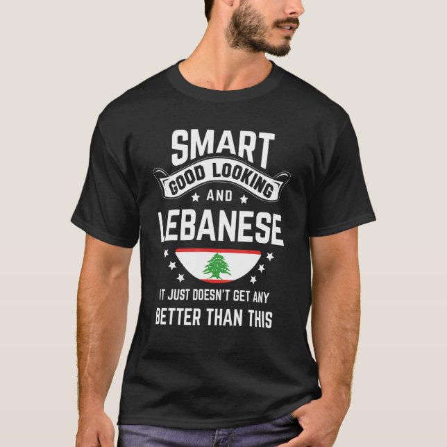 T-shirt Drapeau Libanais Fierté Autochtone  Liban Racines  (Devant)