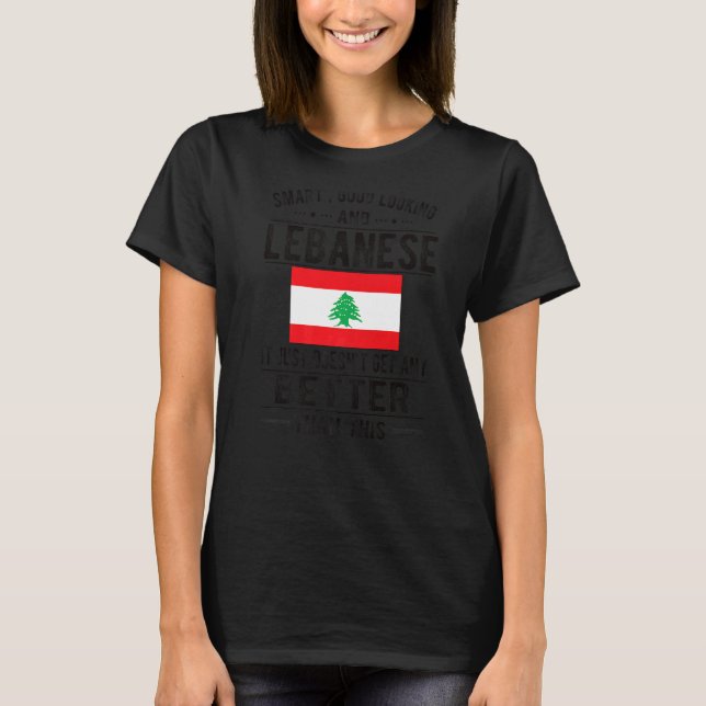 T-shirt Drapeau libanais Liban Racines libanaises (Devant)