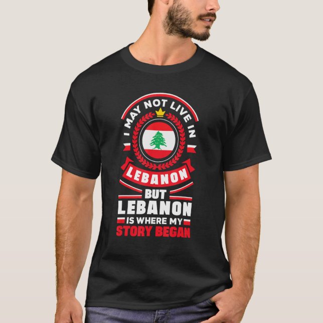 T-shirt Drapeau libanais libanais (Devant)