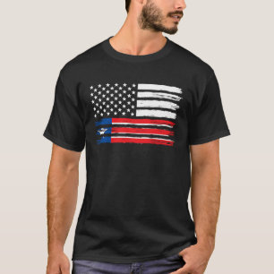 T-shirt Drapeau Libérien Américain Fière Liberia Heritage