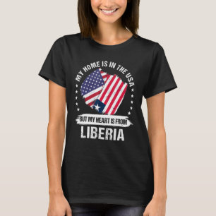 T-shirt Drapeau Libérien Américain Patriot Libérien Améric