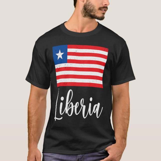 T-shirt Drapeau libérien Patrimoine libérien Racines libér (Devant)