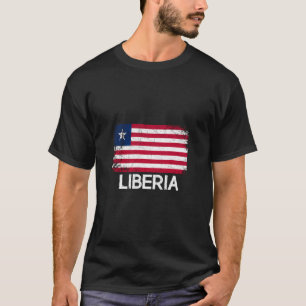 T-shirt Drapeau Libérien Vintage Fabriqué Au Liberia Cadea
