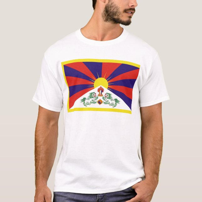 T-shirt Drapeau libre du Thibet (Devant)
