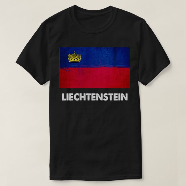 T-shirt Drapeau Liechtenstein Liechtenstein (Design devant)