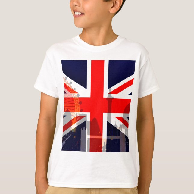 T-shirt Drapeau Londres-Royaume-Uni_ (Devant)